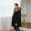 Winter High Quality Mens Parka Jacket Faux Fur