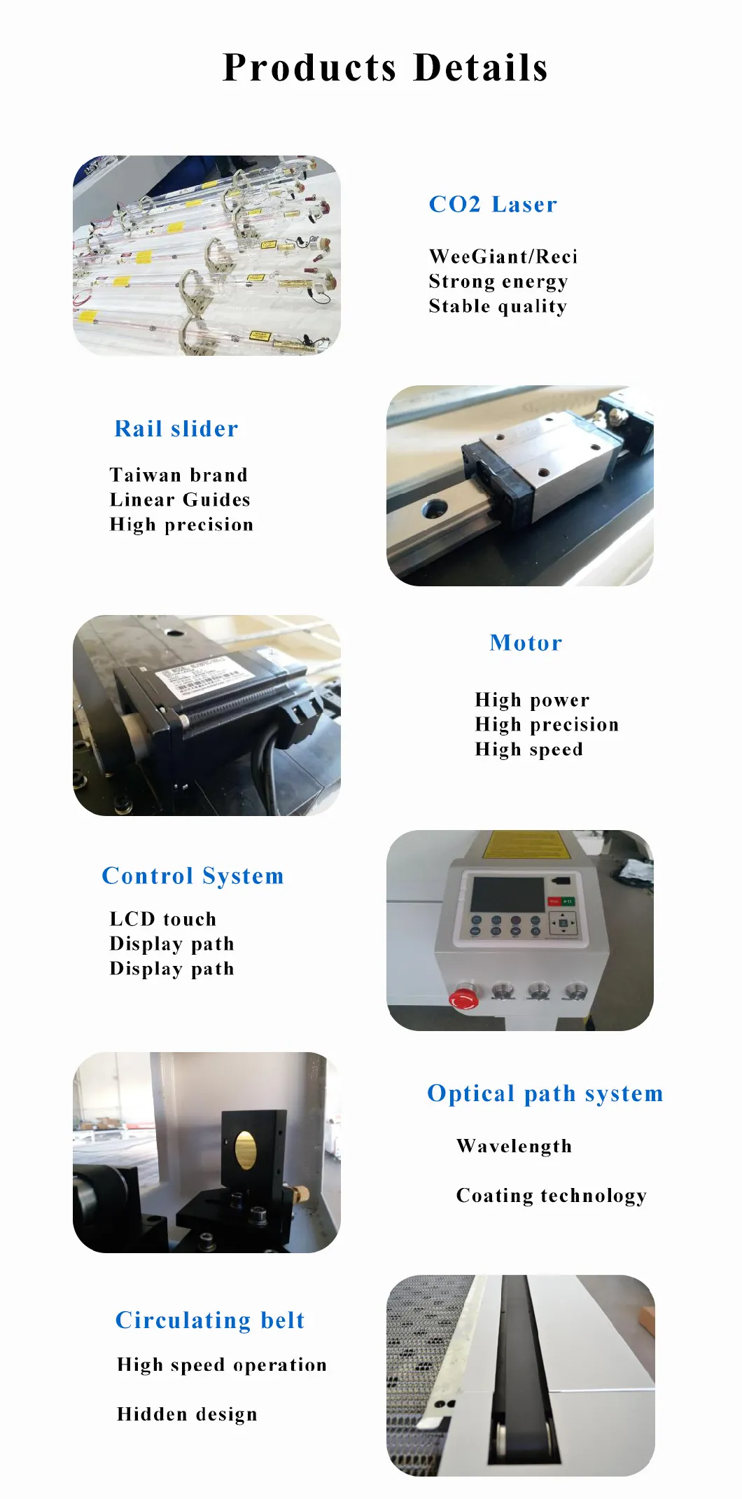 80W 100W 150W CO2 CNC Laser Cutter/Engraver Machine Laser Cutting/Engraving Machines for Wood Acrylic Veneer Plywood Rubber