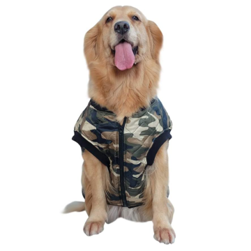 Capa de chaqueta de perro de camo para perros grandes