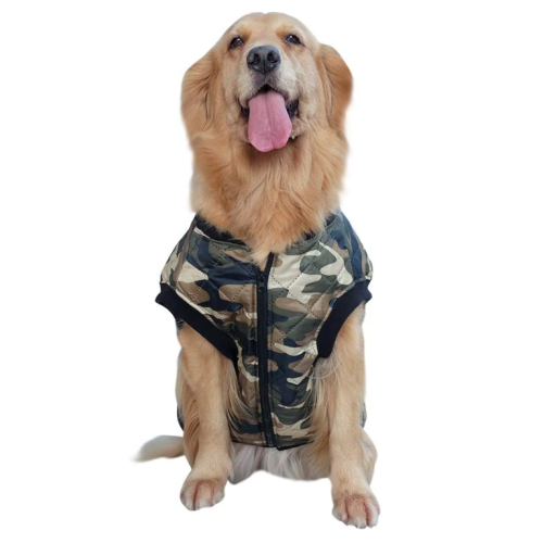 Camo Dog Jacket Coat för stora hundar