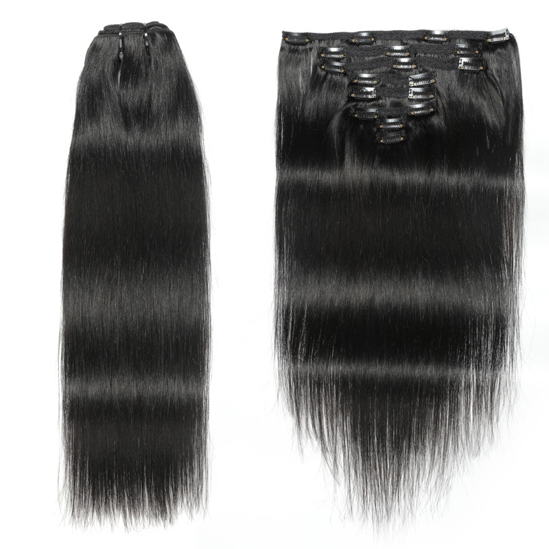 Factory Directly Wholesale Afro Kinky Curly Clip In Human Hair Brazilian Afro Clip ins 7pcs 8pcs Per Set