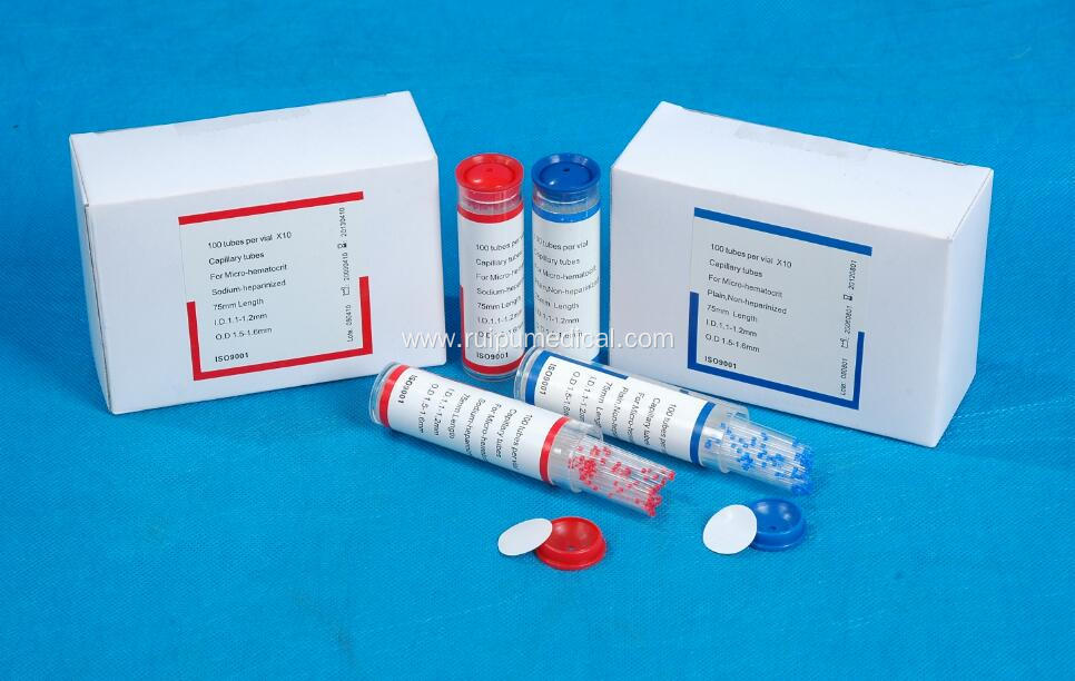 Micro Hematocrite Capillary Tube Blue/Red Tube