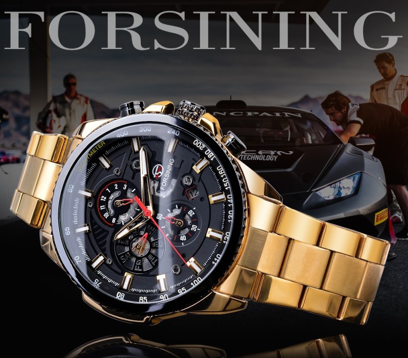 New Luxury Sport Watch with Three Dial Calendar Display and Stainless Steel Band - Latest Arrival