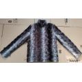 Women's Printed Fake Fur Coat With Zipper