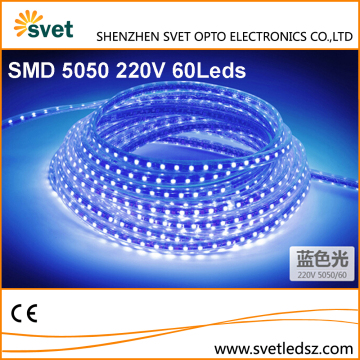 Factory Price 220-240 SMD 5730 60 Leds/M Blue Constant Voltage Led Strip with Copper Wire