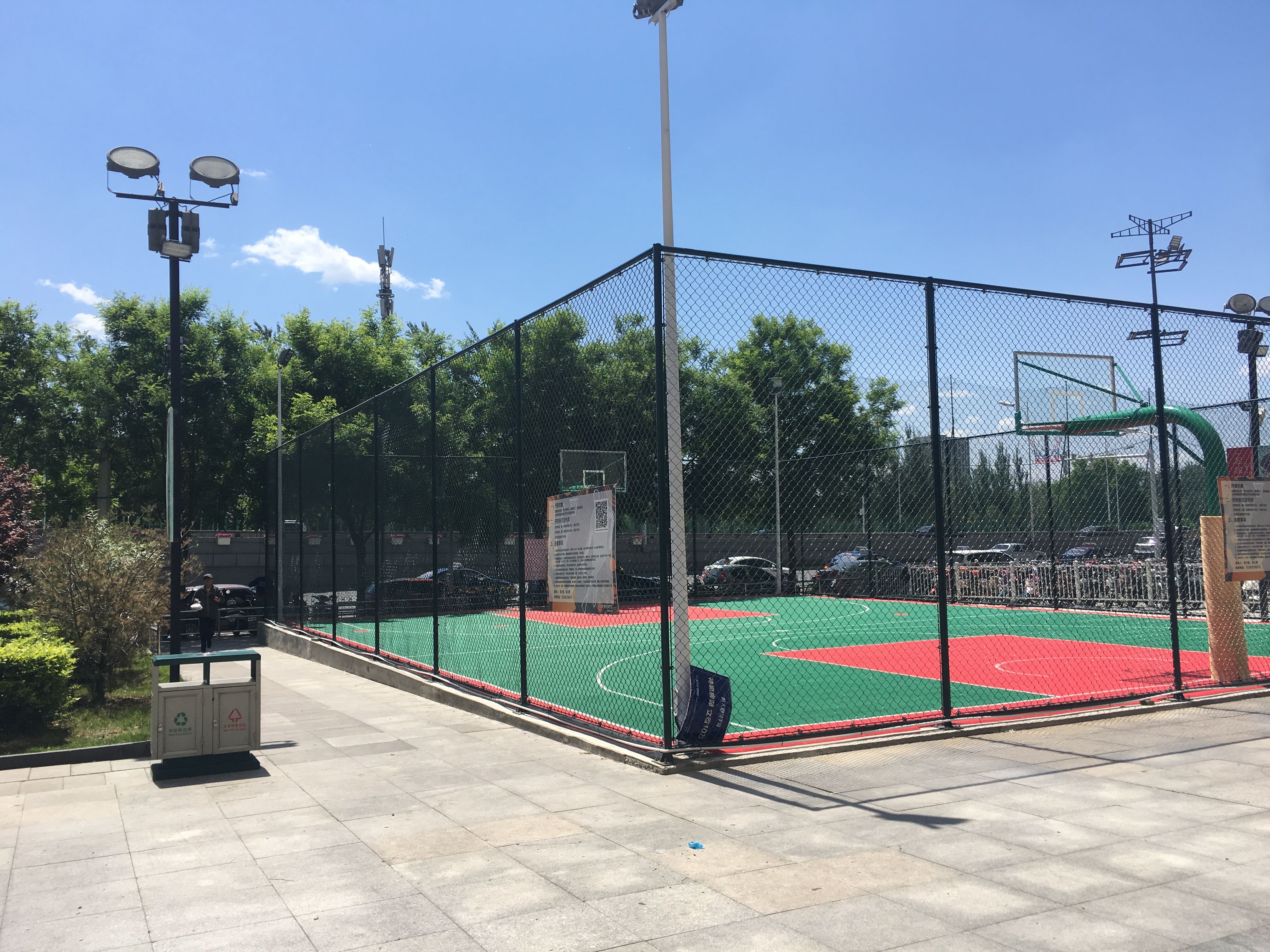 Basketball Court Fence PVC Coated Chain Link Fence diamond fence for USA market with cheap price