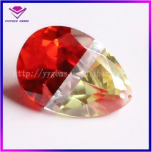 Multicolor Cubic Zirconia Gems Argentina Pear Loose Machine Cut CZ Earring