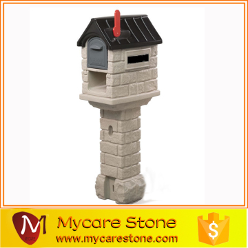 Garden sculpture crafts stone lovely post box on sale