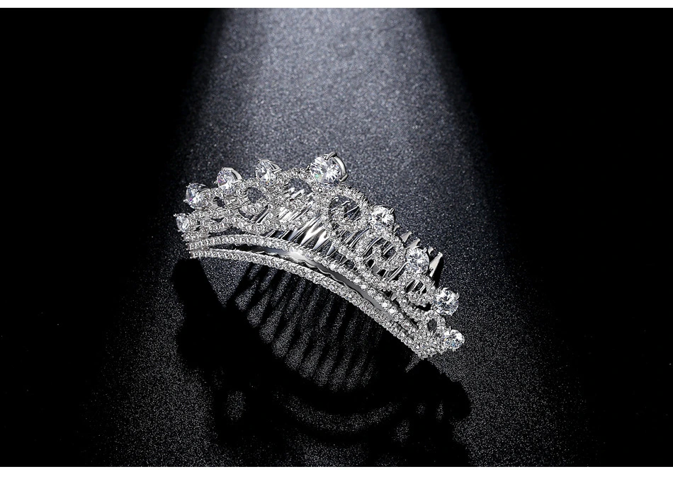 European Vintage Tiara CZ Pageant Wedding Hair Accessories