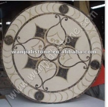 white marble mosiac medallion