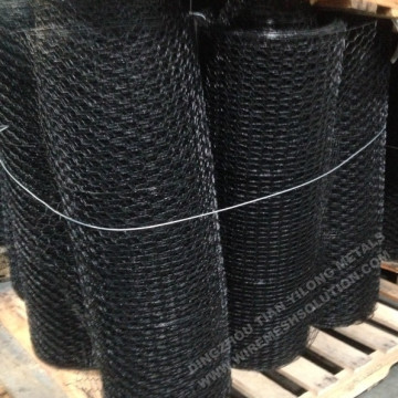 Tela de alambre hexagonal revestida de PVC de 1 pulgada negra