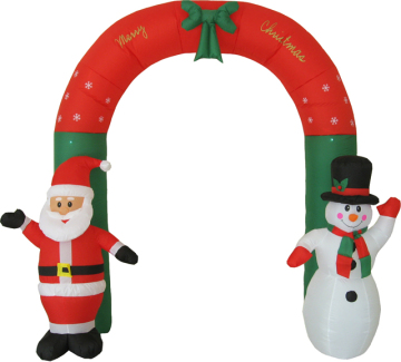 Happy holiday inflatable Christmas archway