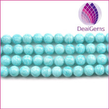 Natural amazonite round bead gemstone loose beads