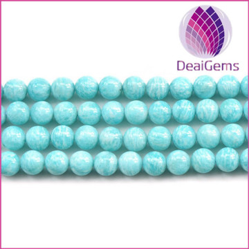 Natural amazonite round bead gemstone loose beads