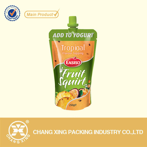 Pasteurization Fruit Juice Pouch with spout Fruit Pouch