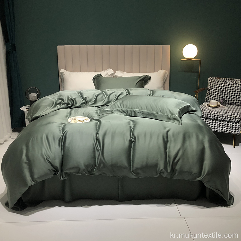 퀸 사이즈 100 % Lyocell Tencel Bedsheet 침구 세트