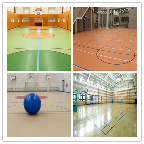 5mm thick indoor pvc basketball flooring