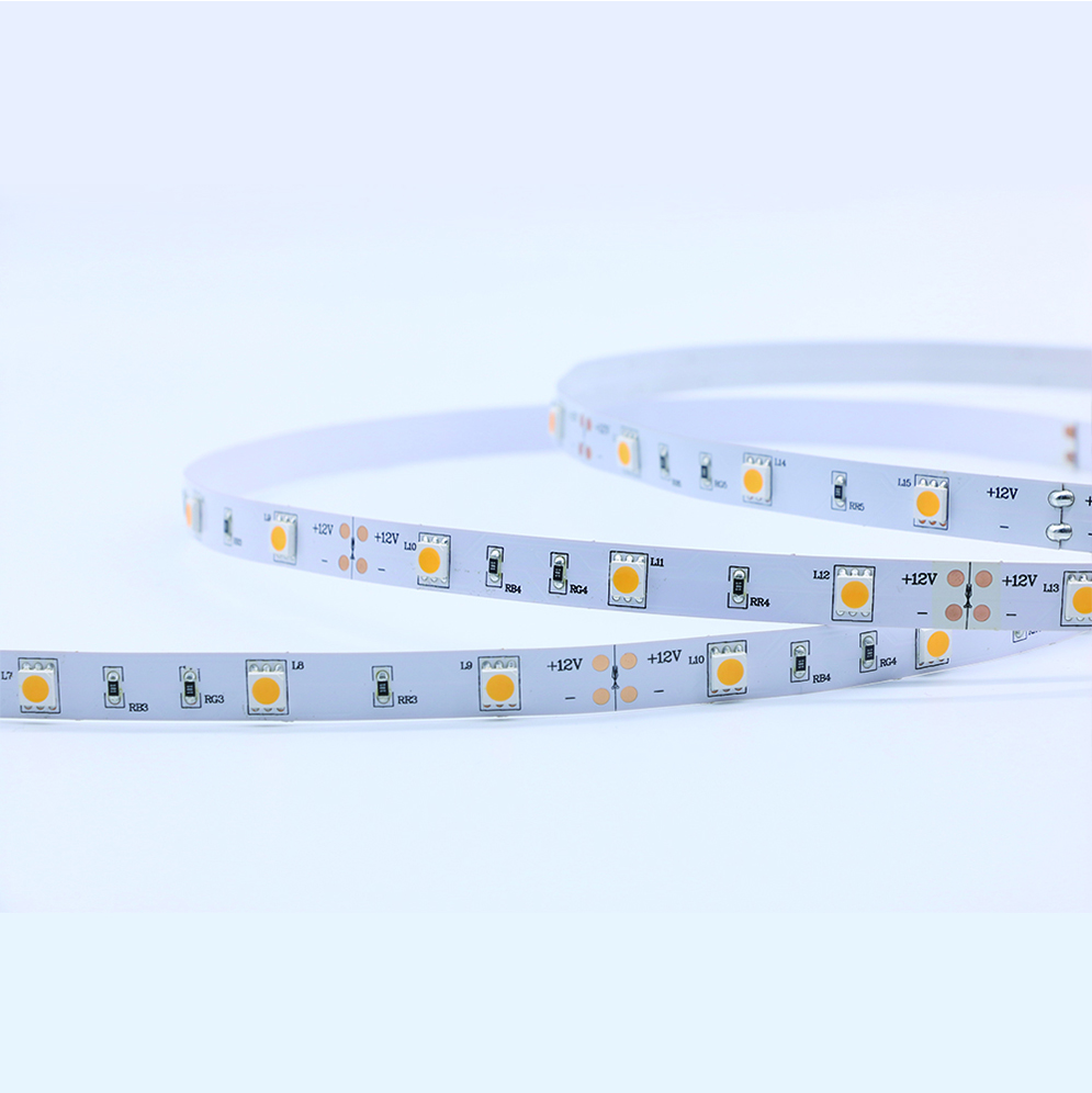 5050SMD 30led 7.2W ضوء الشريط اللون الأبيض النقي