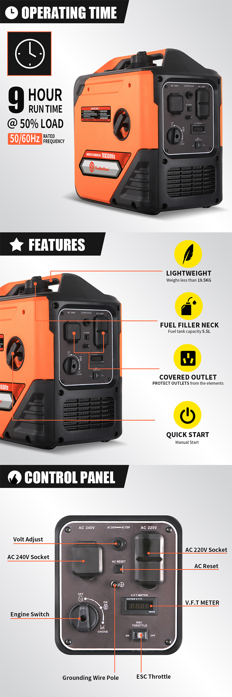 Generador silencioso portátil Portable Silent Generator