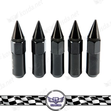 Auto Black anodized lug nuts , racing bullet lug nuts