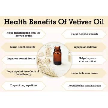 फैक्टरी आपूर्ति 100% शुद्ध भारत vetiver आवश्यक तेल