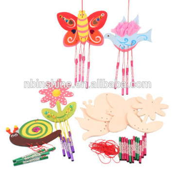 Paint windbell , wood craft for kids , decoration wood craft