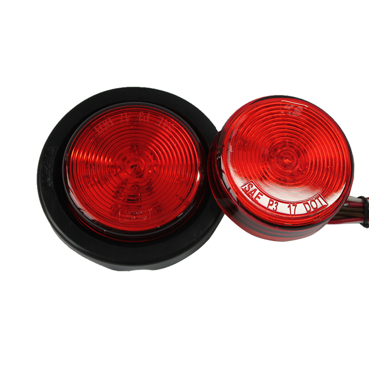 12V-24V Red Amber White 2.5" Inch Round LED Truck Trailer Pickup Side Marker Light 2.5 Fog Light