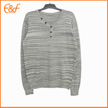 Fashion V Neck Cotton Lad Button Sweater