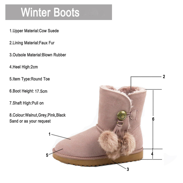 Outdoor Fur-lined Winter Boots