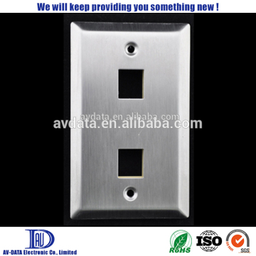 2 Port Stainless Steel networking faceplate