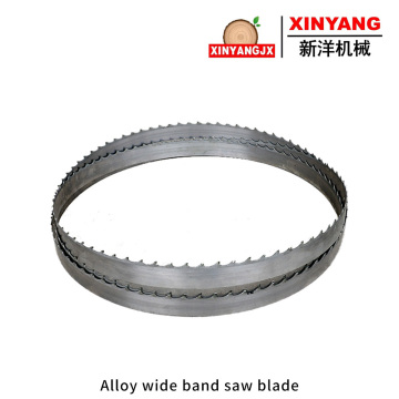 Alloy wide band saw blade