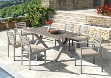Aluminum Outdoor Tables And Chairs Dining Set