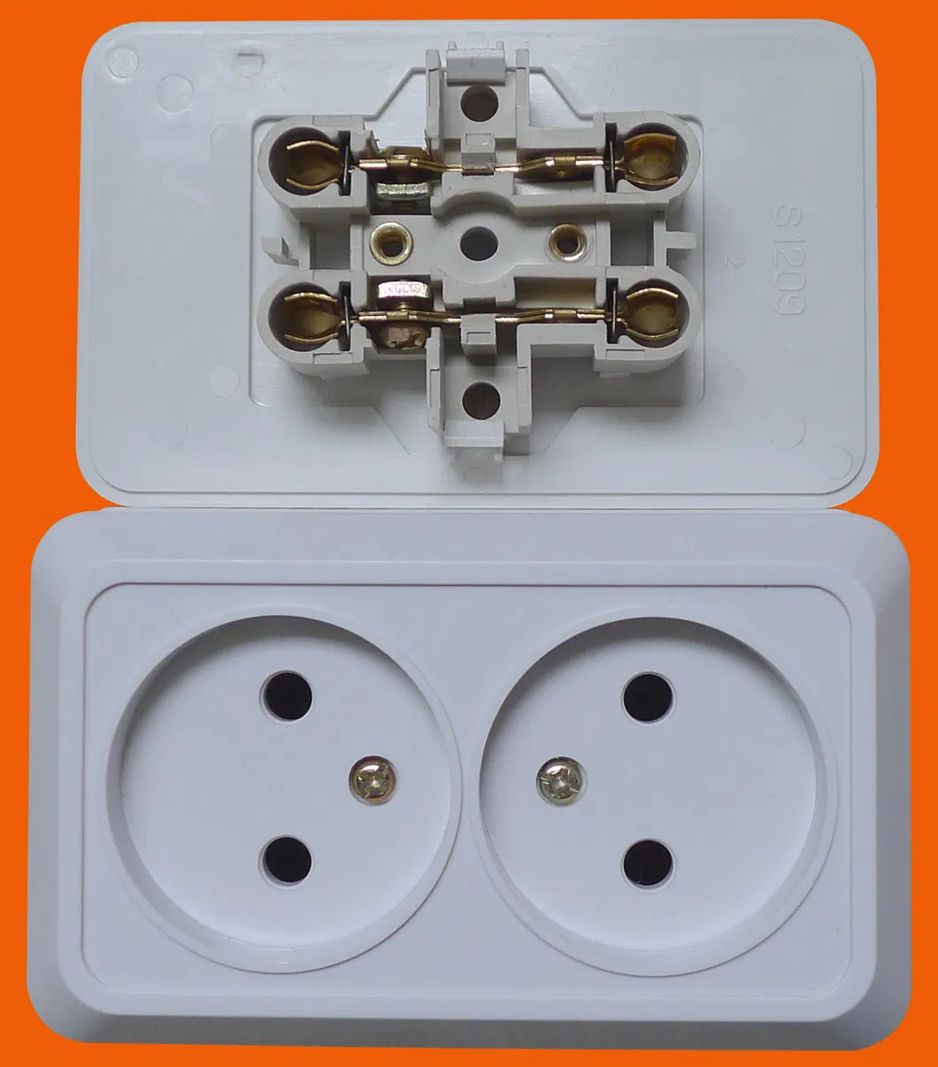 Surface-Mounted Two-Position European Wall Socket German Standard Switch Socket