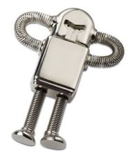 Gift Hi - Speed Stainless Steel Mac Robot Flash Metal Usb Drives 4gb,16gb With Keychain