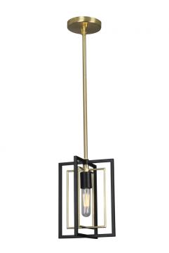 Mini Black Gold Steel Pendant Light