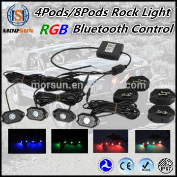 Offroad RGB rock light mini rock light 4pods/8pods rock light bluetooth control