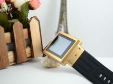 Golden And Black Wrist Watch Phone Gprs Ip67 1.3 Mp Camera Wap 2.0