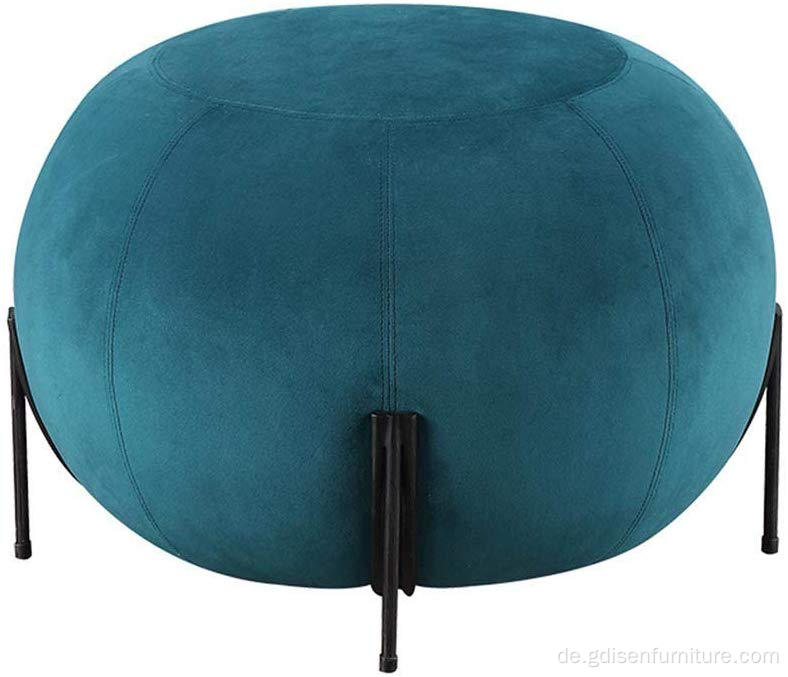 Sofa -Stuhl -Velvet Tufted Metallhocker