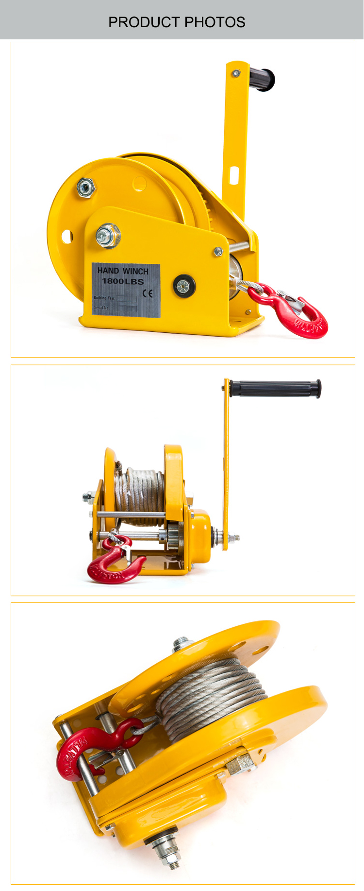 Manual Portable Hand Operated Winch