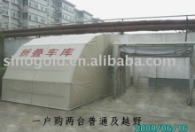 Remote controlled folding carport