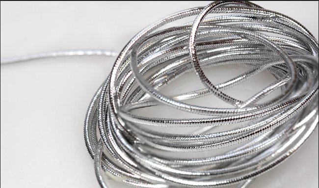 Large quantity silver rope