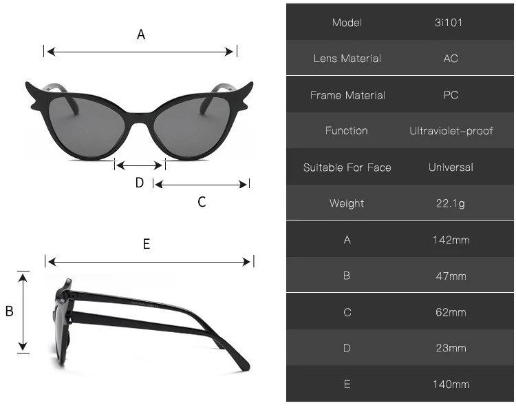 2019 Newly Cateye Ready Made Sunglass