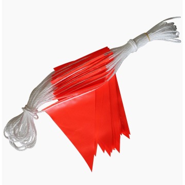 red bunting flags