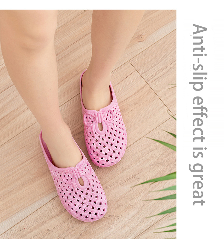 Hot sale solid color non-slip summer hole shoes leisure vacation beach couple shoes or home slippers