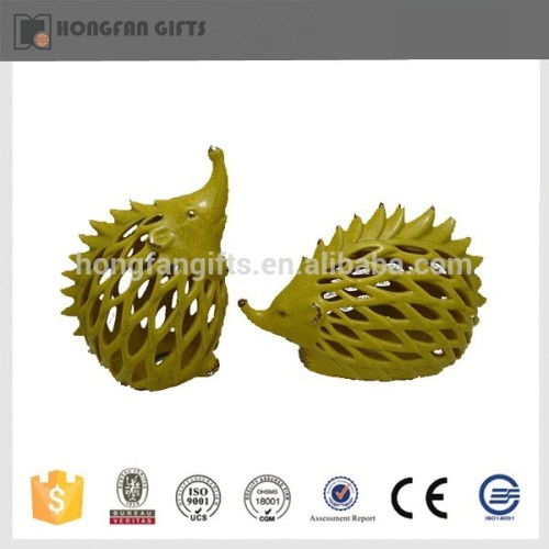 hot sell ceramic hedgehog figurines for home decor