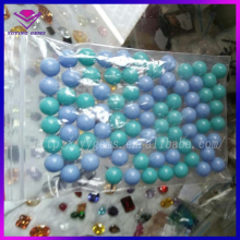 Drilled Glass Pave Ball Beads Colors Circled Glow Gem Hot Sale