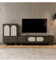 Nordic Solid Wood TV Cabinet vardagsrum