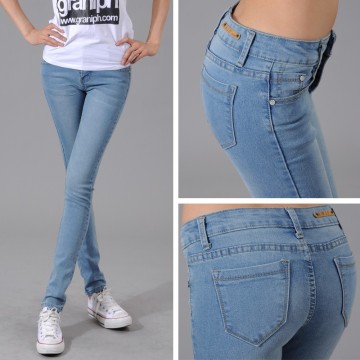 China OEM factory wholesale printed jeans women