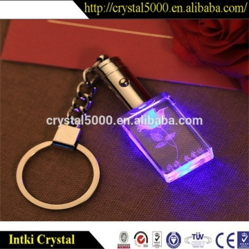 Fashion and new rose flower crystal keychain