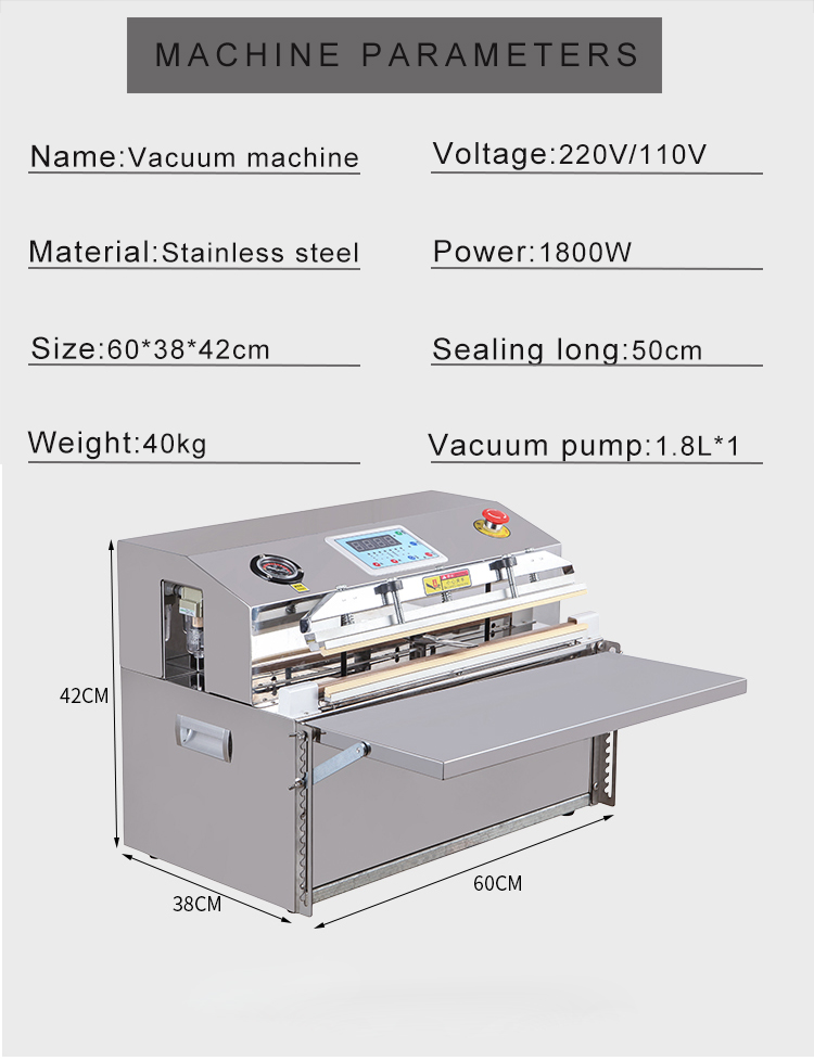 Table top stainless steel vacuum packaging machine